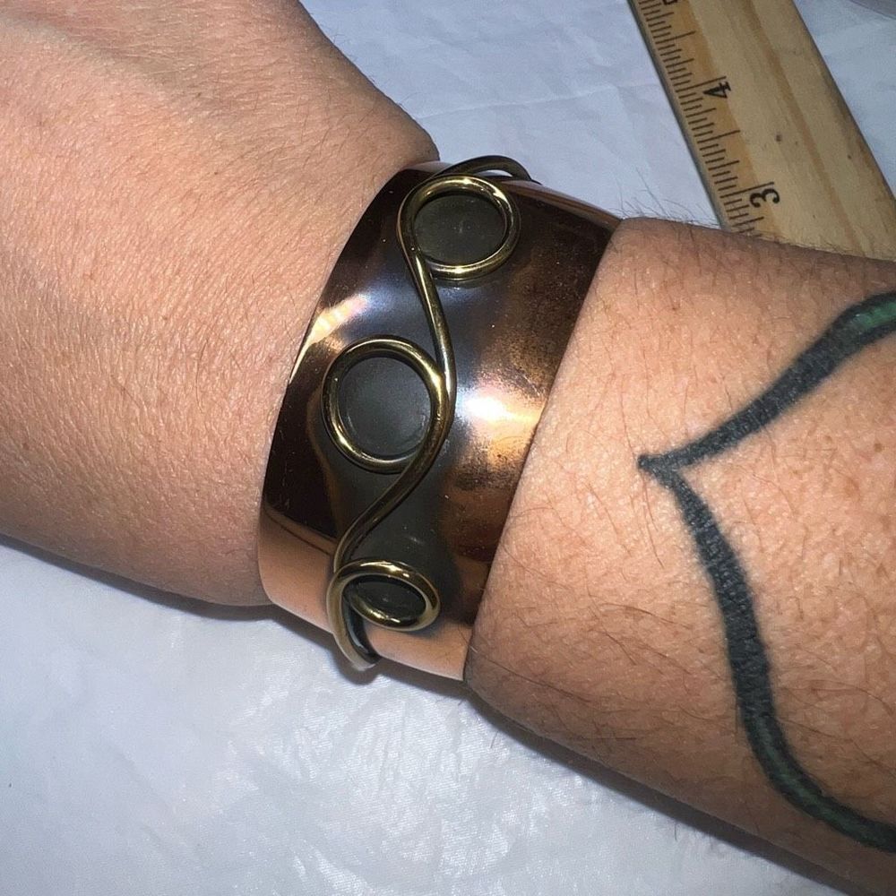 Vintage Genuine Copper Wide Cuff Bracelet